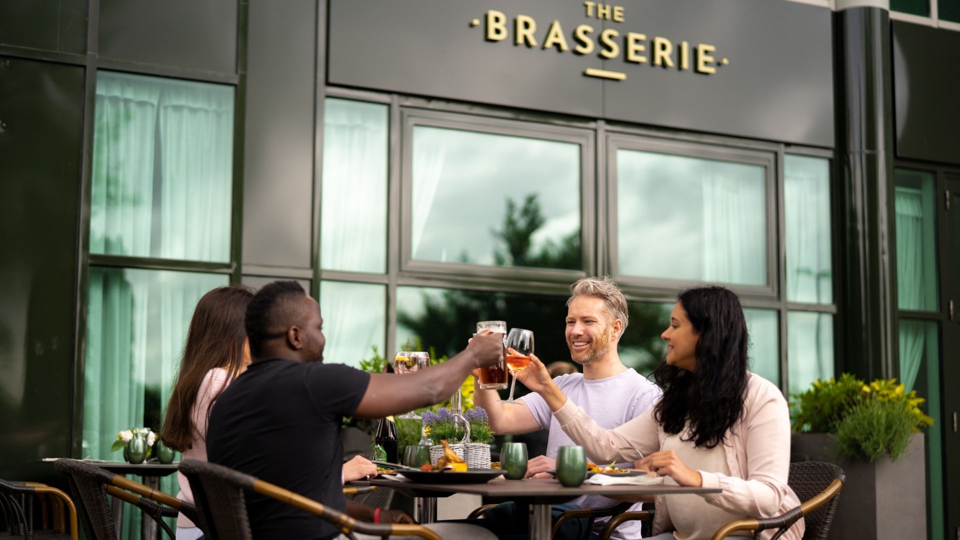 Guests enjoying dining at The Brasserie restaurant at Radisson Blu Hotel Cork